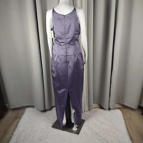 David's Bridal Michaelangelo Lilac Sleeveless Formal Maxi Dress Size 10 (NWT). - Picture 3 of 14